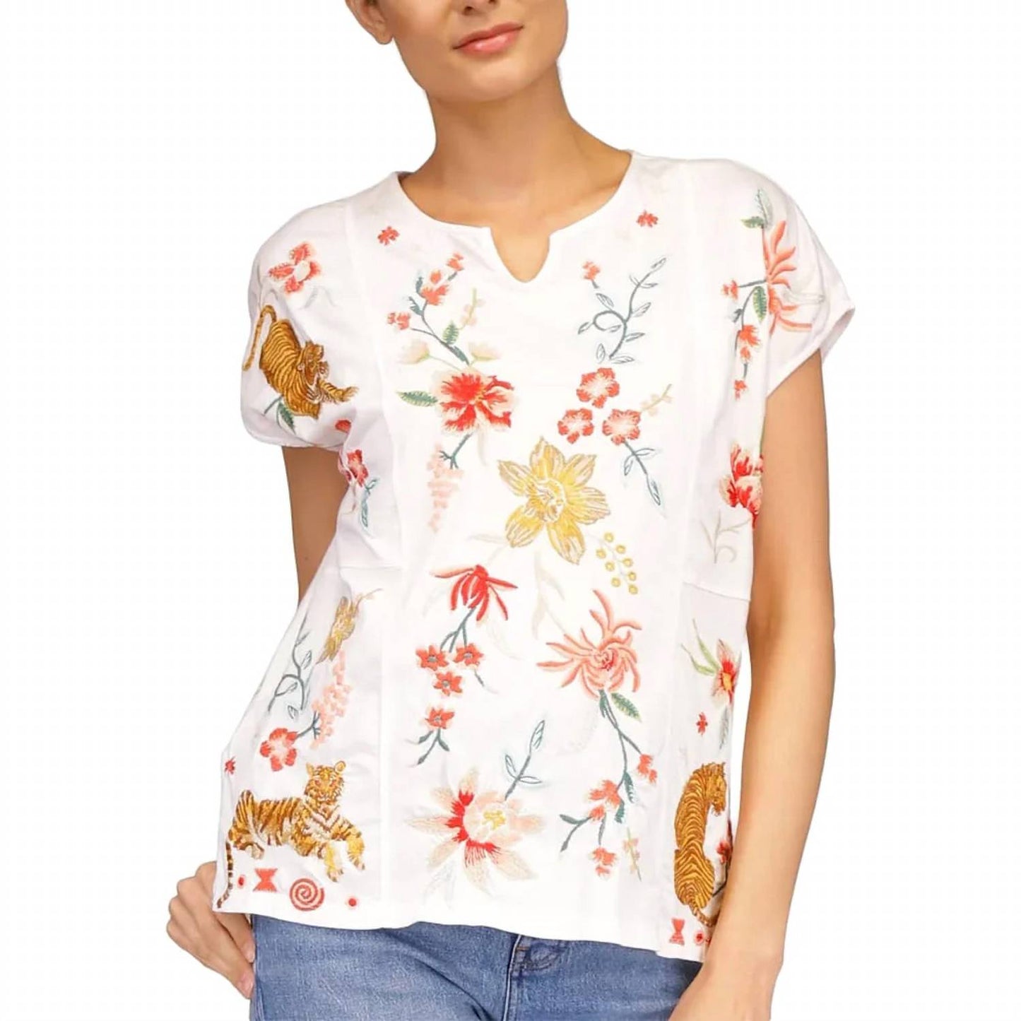 Johnny Was - Andrean Paneled Knit Tee
