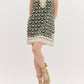 Entro - Floral Scallop Motif Shift Dress