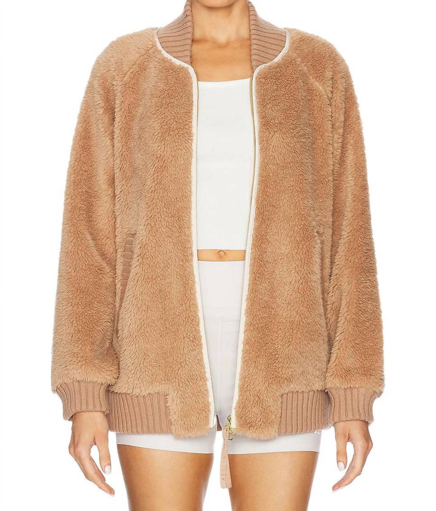 Varley - Ella Longline Sherpa Bomber Jacket
