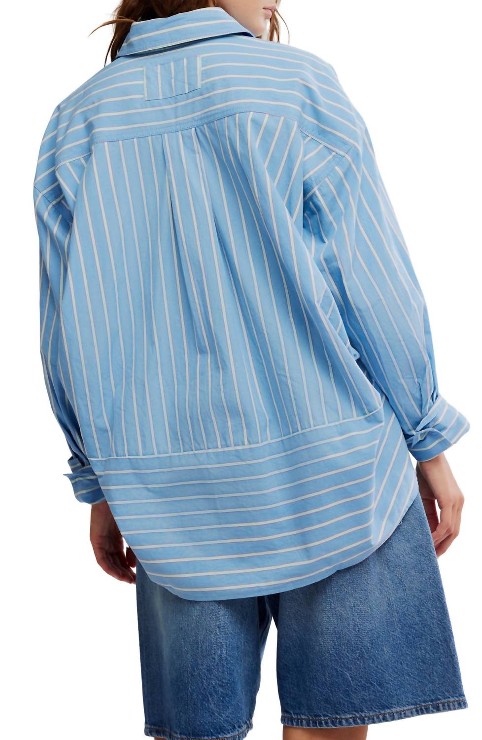 फ़्री पीपल - धारीदार वर्सिटी शर्ट