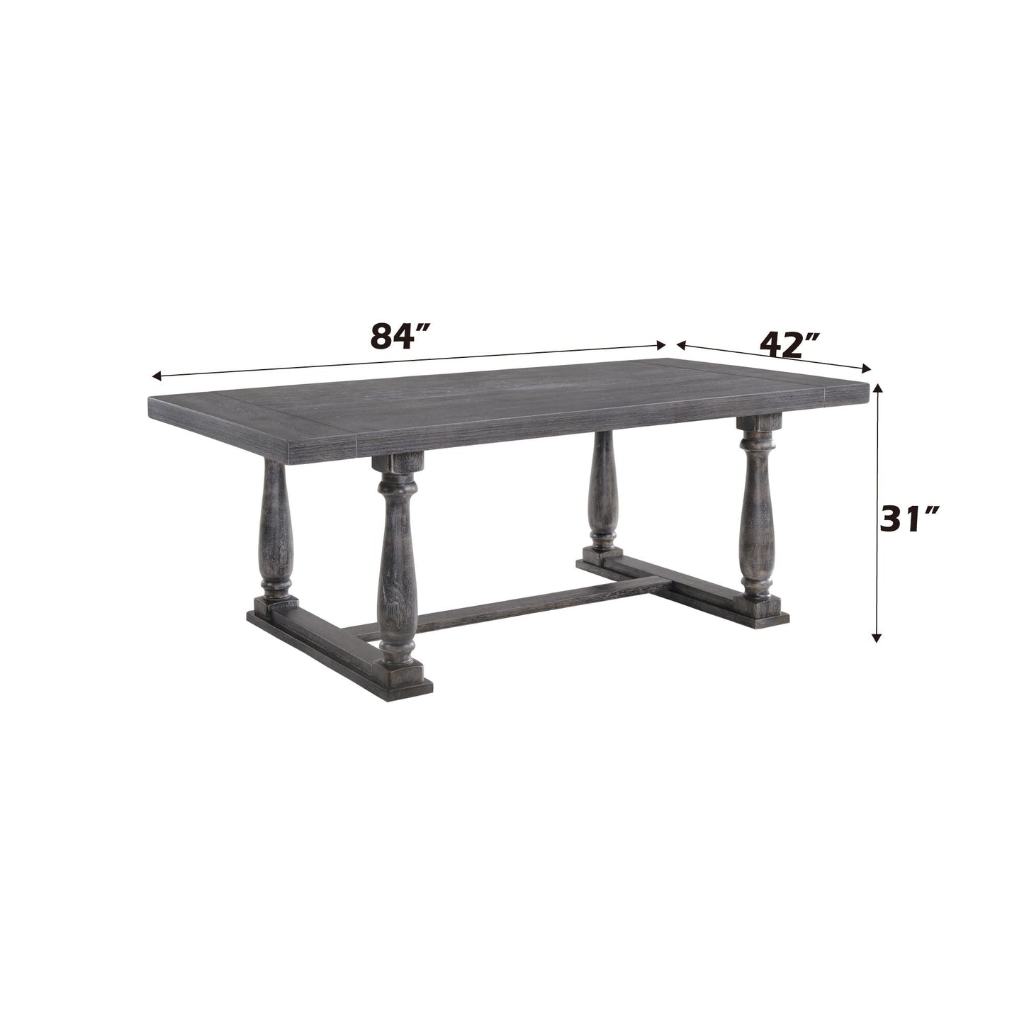 Bernard Weathered Dining Table