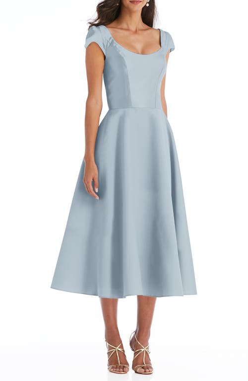 alfred-sung-cap-sleeve-full-skirt-satin-midi-cocktail-dress-in-mist-size-10