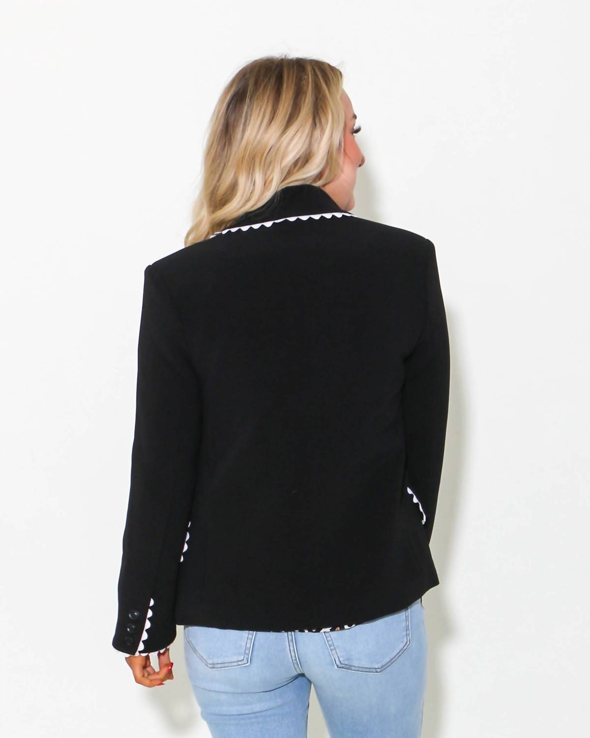 2.7 August Apparel - Rickrack Edge Blazer