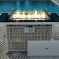 K&K 43' Propane Gas Fire Pit Table, Grey