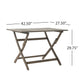 Blissique Outdoor Foldable Wood Dining Table With Slat Design