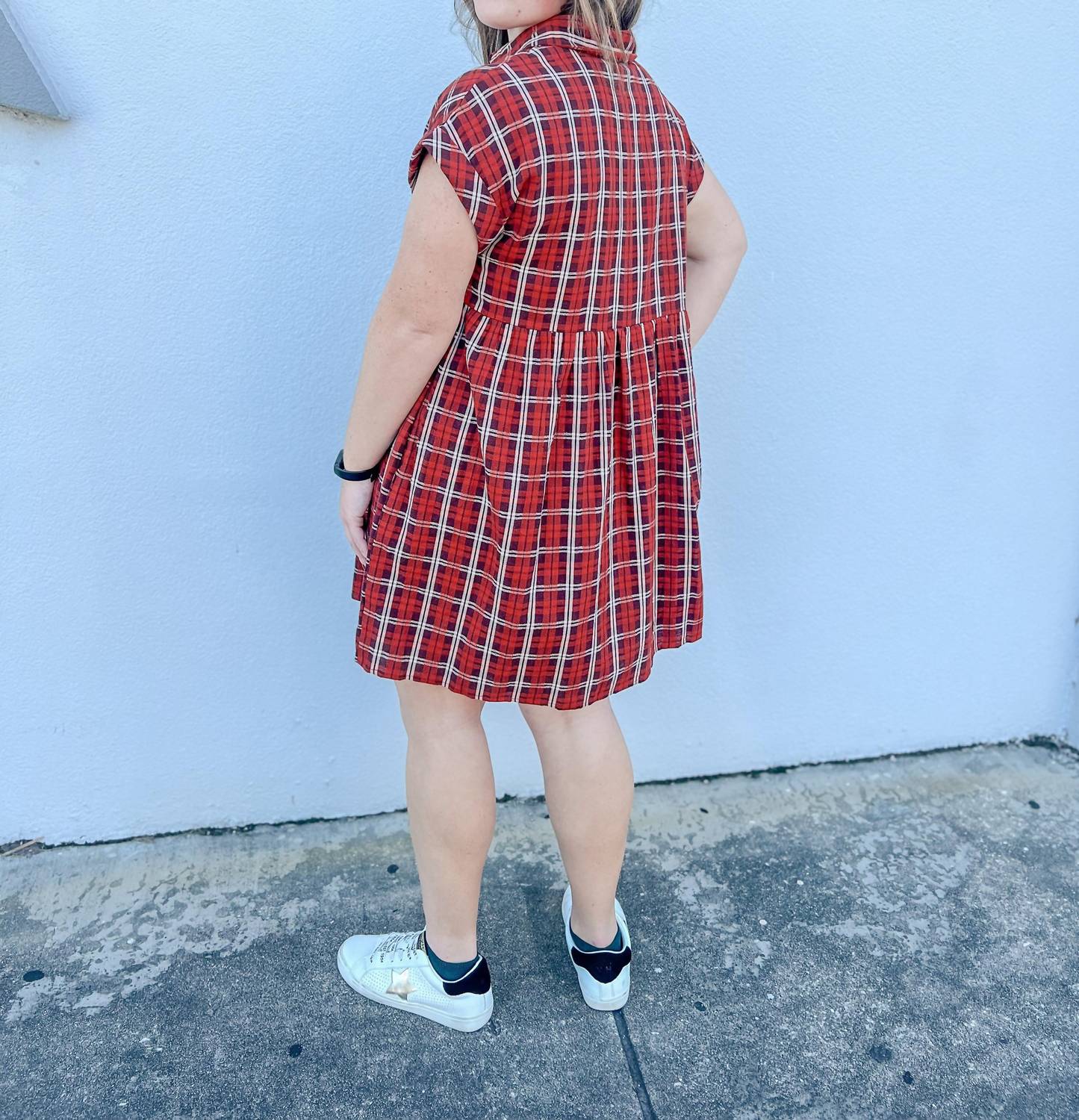 Entro - Classic Charm Plaid Mini Dress