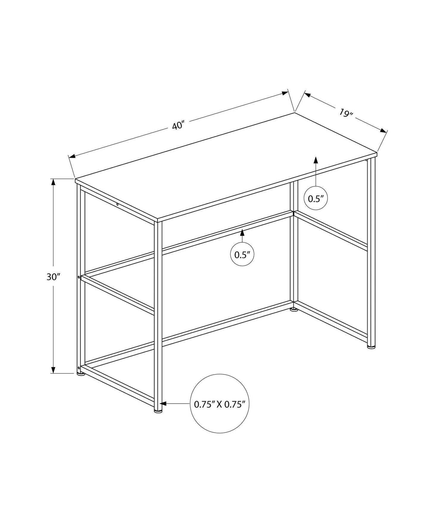 Computer Desk for Home Office with Storage Drawers