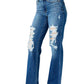 Judy Blue - Mid Rise Dad Destroy Jeans
