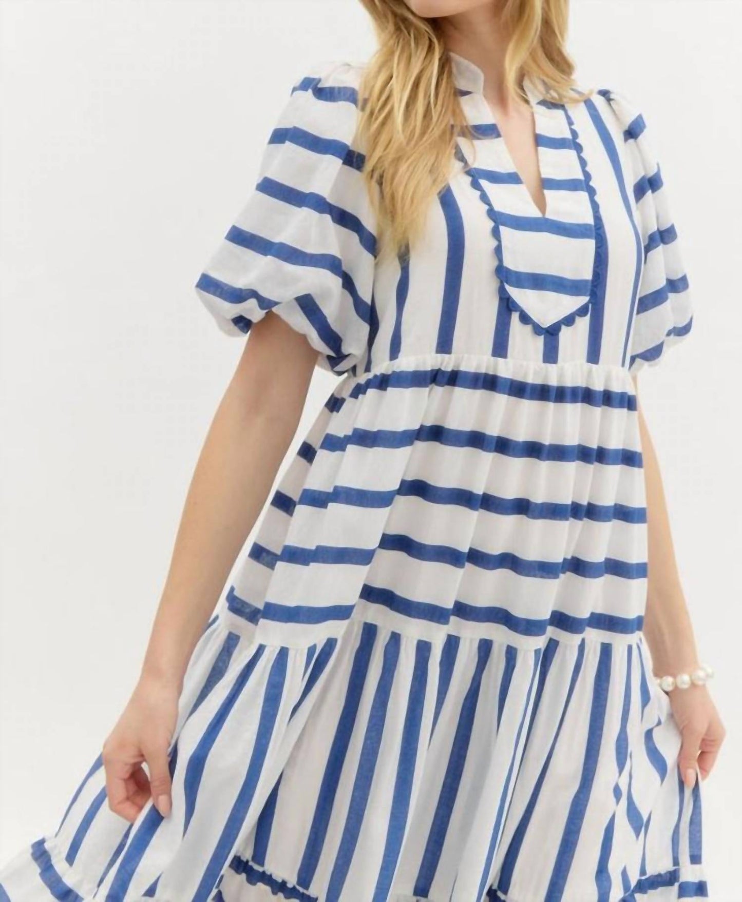 Entro - Striped Midi Dress