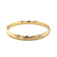 14k Yellow Gold Domed Bangle with a Weave Motif