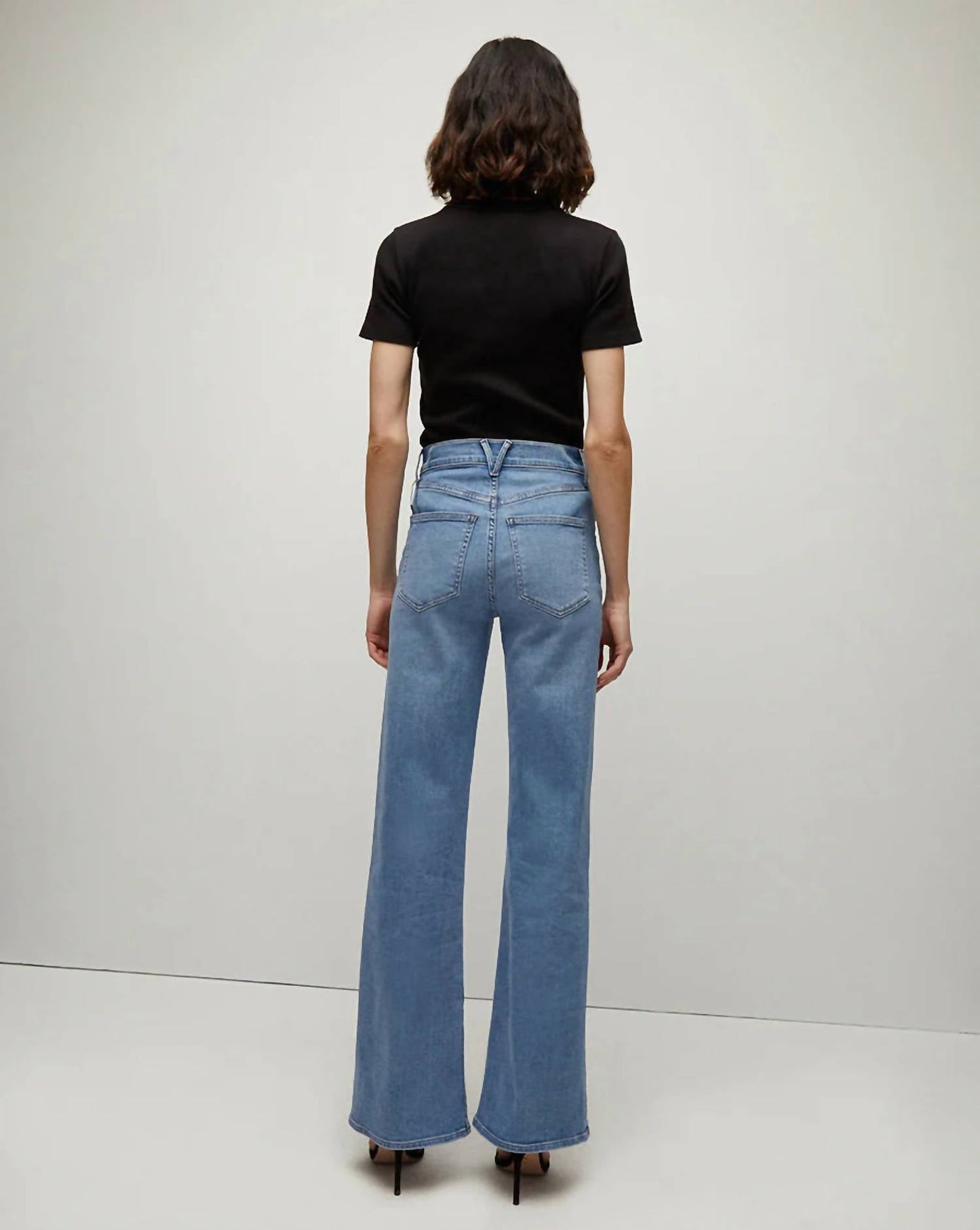 Veronica Beard - Crosbie Wide Leg Jean With Patch Pockets