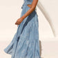 Trendsi - Cutout Printed Sleeveless Midi Cami Dress