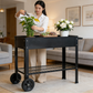 Mobile Metal Raised Garden Bed Cart with Legs