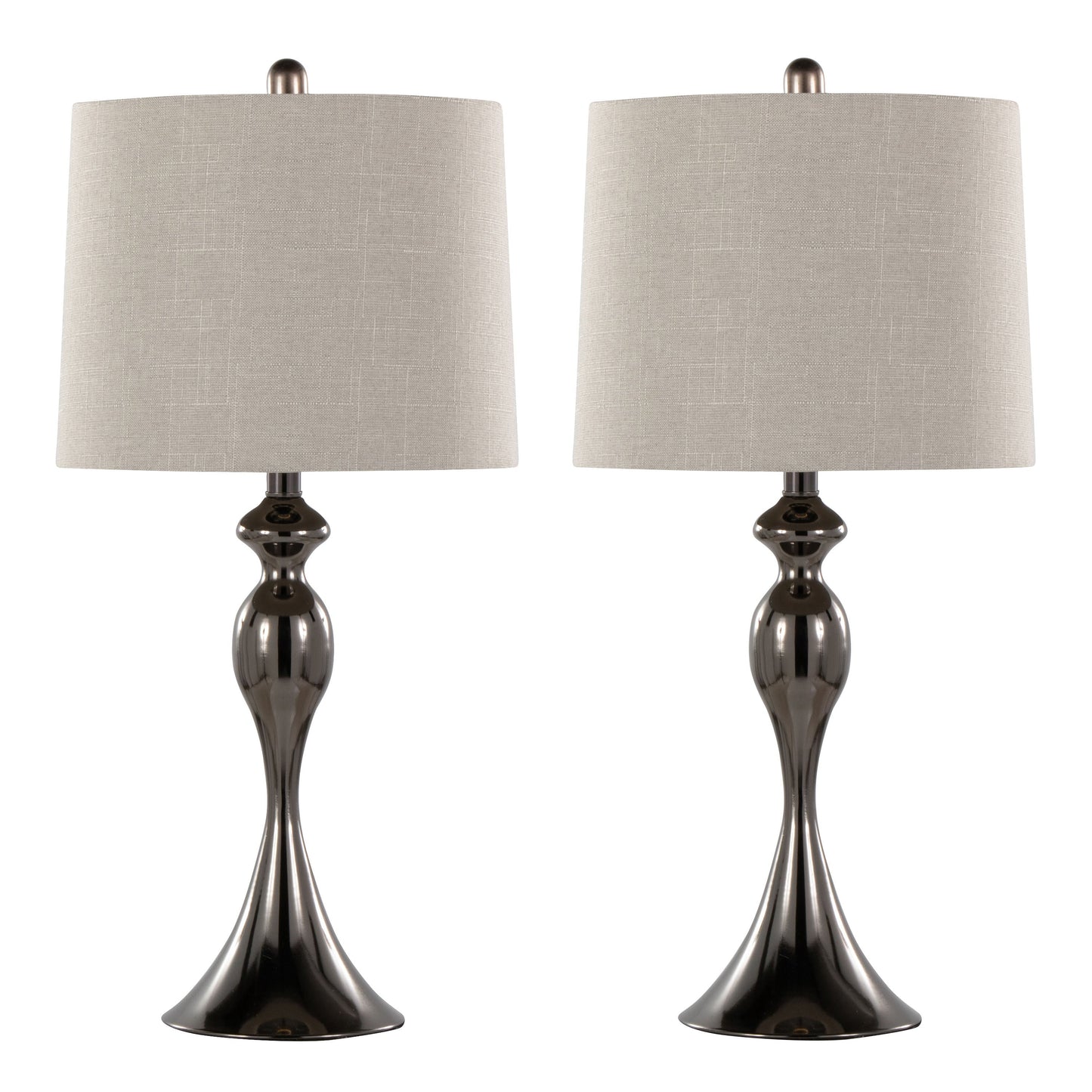 Ashland 27" Contemporary Metal Table Lamp Set of 2