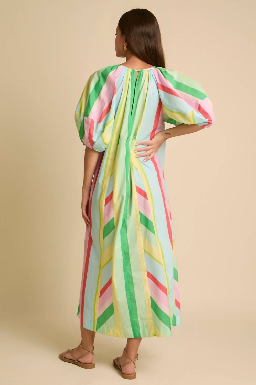 Fantastic Fawn - Poplin Striped Maxi Dress