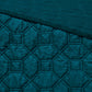 3 Piece Velvet Quilt Set Teal King/Cal King