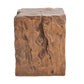 Amira Outdoor and Indoor Stump Shape MGO Side Table Brown Finish