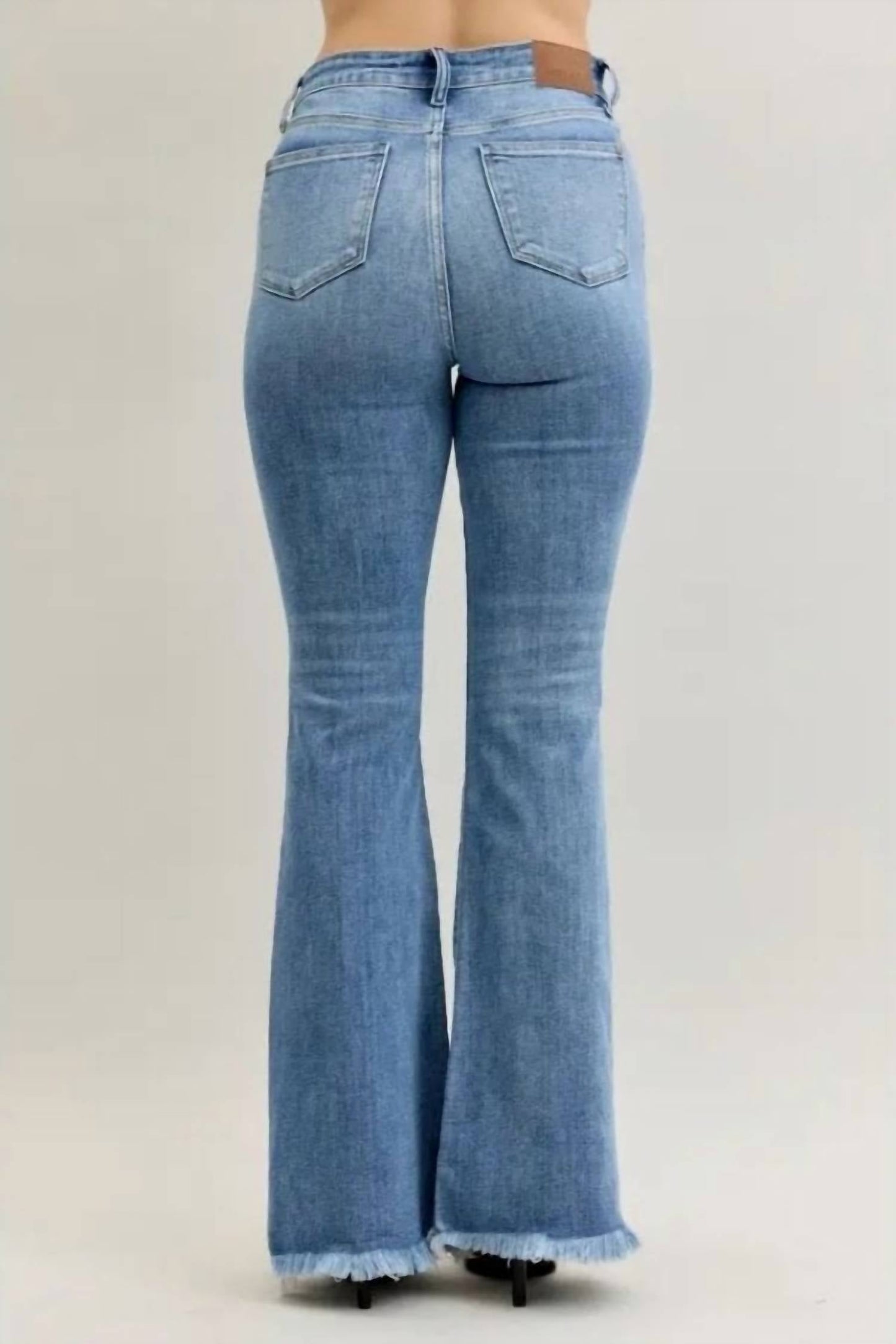 Judy Blue - High Waist Flare Fray Hem Jeans