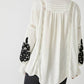 Free People - Tusalossa V-neck Long Sleeve Embroidered Top