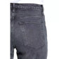 Topshop - Straight Leg High Waist Raw Hem Cropped Jeans