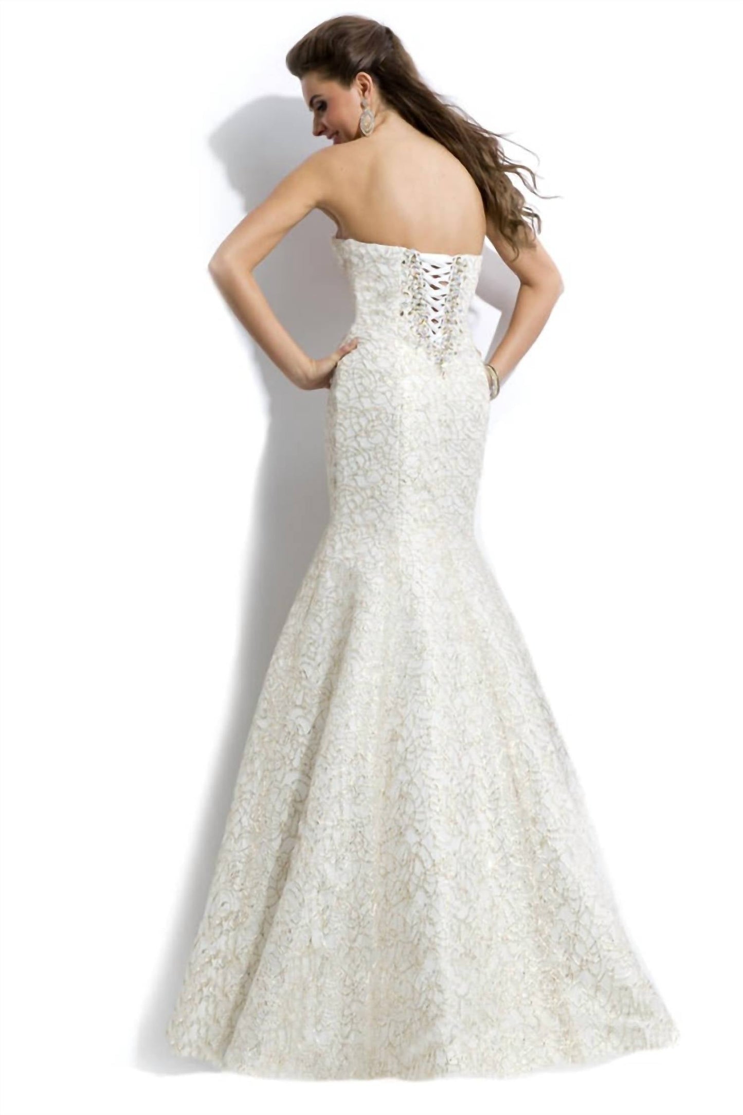 Rachel Allan - Fitted Soft Tulle Mermaid Gown