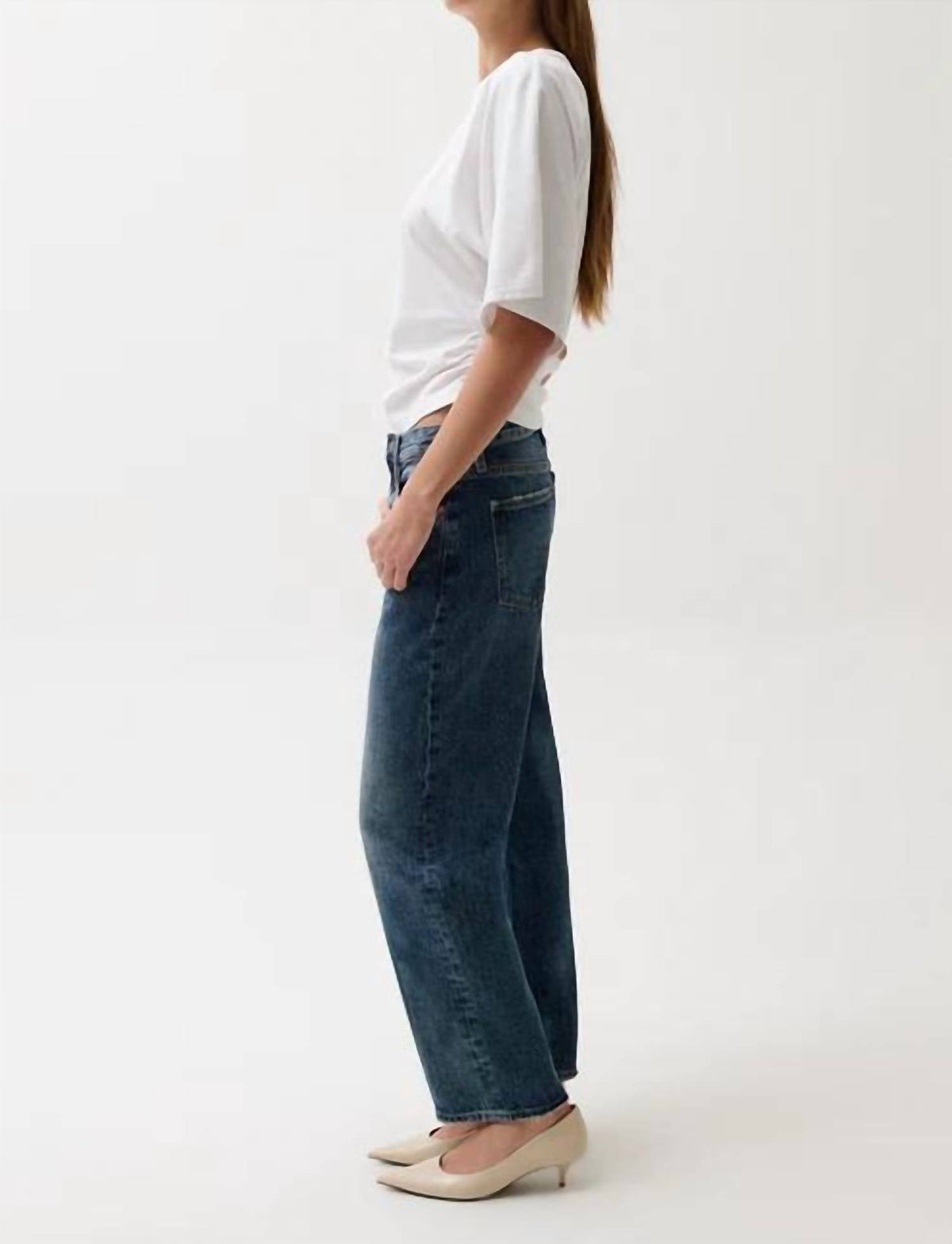 Pistola - Lexi Mid Rise Bowed Straight Jeans