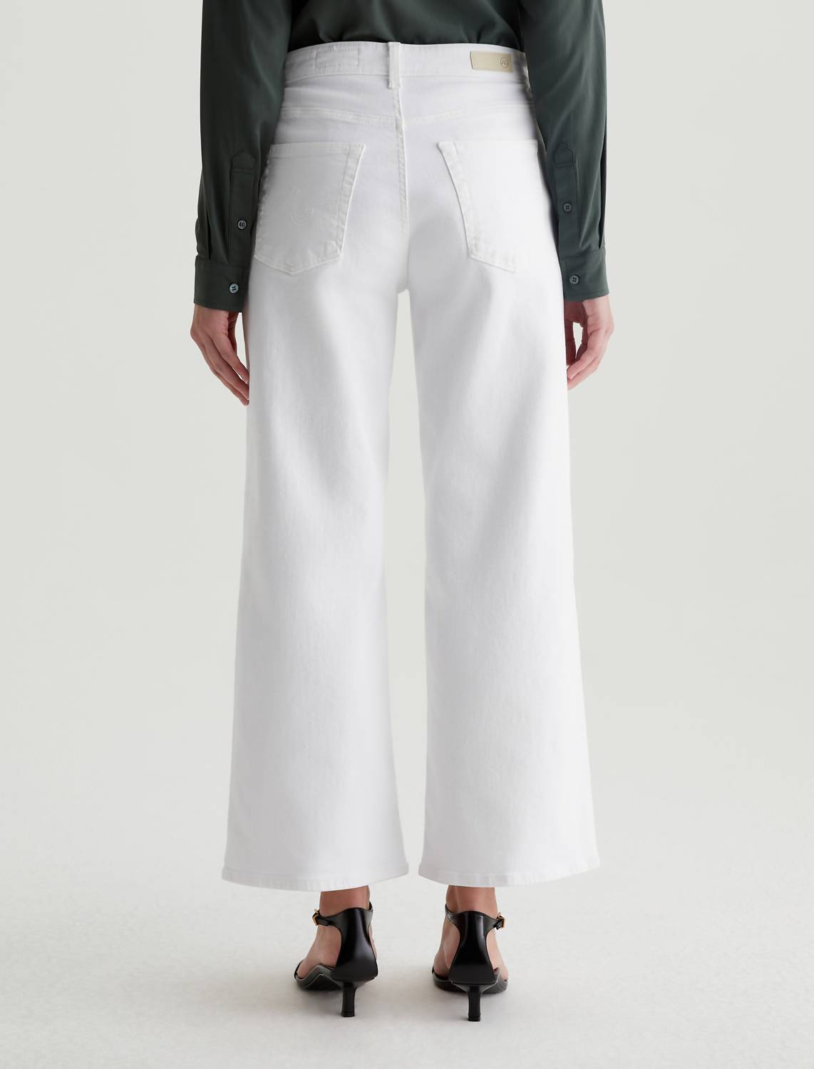 Ag Jeans - Saige Mid Rise Ankle Wide Leg Jeans