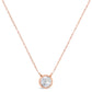 AGS Certified 10K Rose Gold 1/5 Cttw Bezel Set Round Diamond Solitaire 16-18" Adjustable Pendant Necklace (H-I Color, VS1-VS2 Clarity)