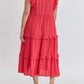 Entro - Curvy Karli Ruffle Sleeve Tiered Dress