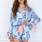 8 Oak Lane - Satin Ruffle Short Pajama Set