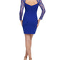 Guess - Ruched Lace Sleeves Dress