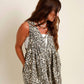 वेवेरेट - प्लीटेड वी-नेक लेपर्ड रोम्पर