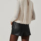Astr - Balsa Mock Neck Rhinestone Top