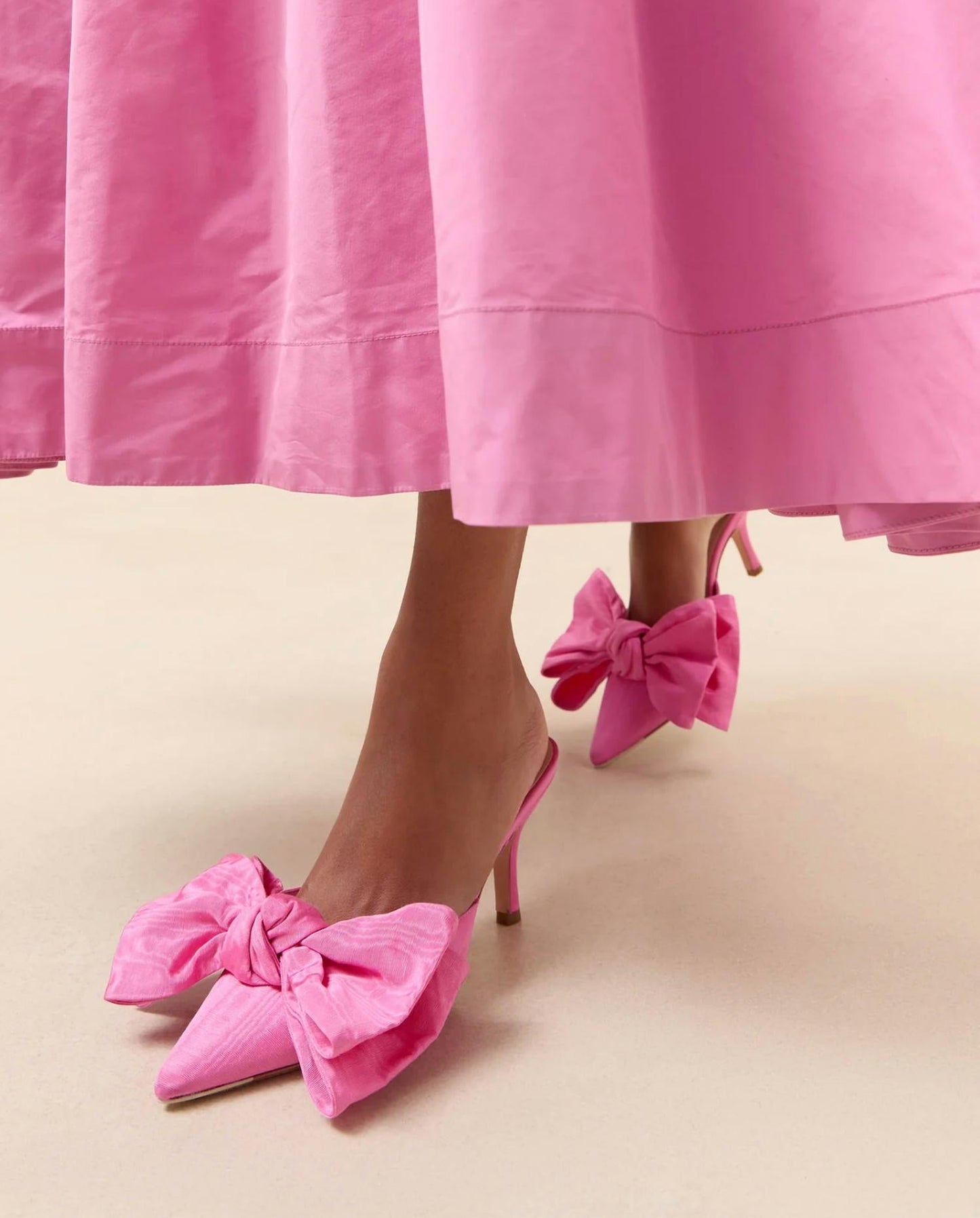Loeffler Randall - Margot Rose Moiré Bow Mule