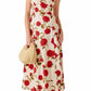 2.7 August Apparel - Rose Print Maxi Dress