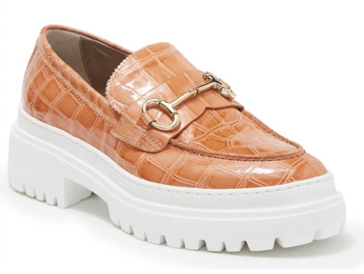 Agl - Women's Orietta Croc-embossed Leather Platform Loafer