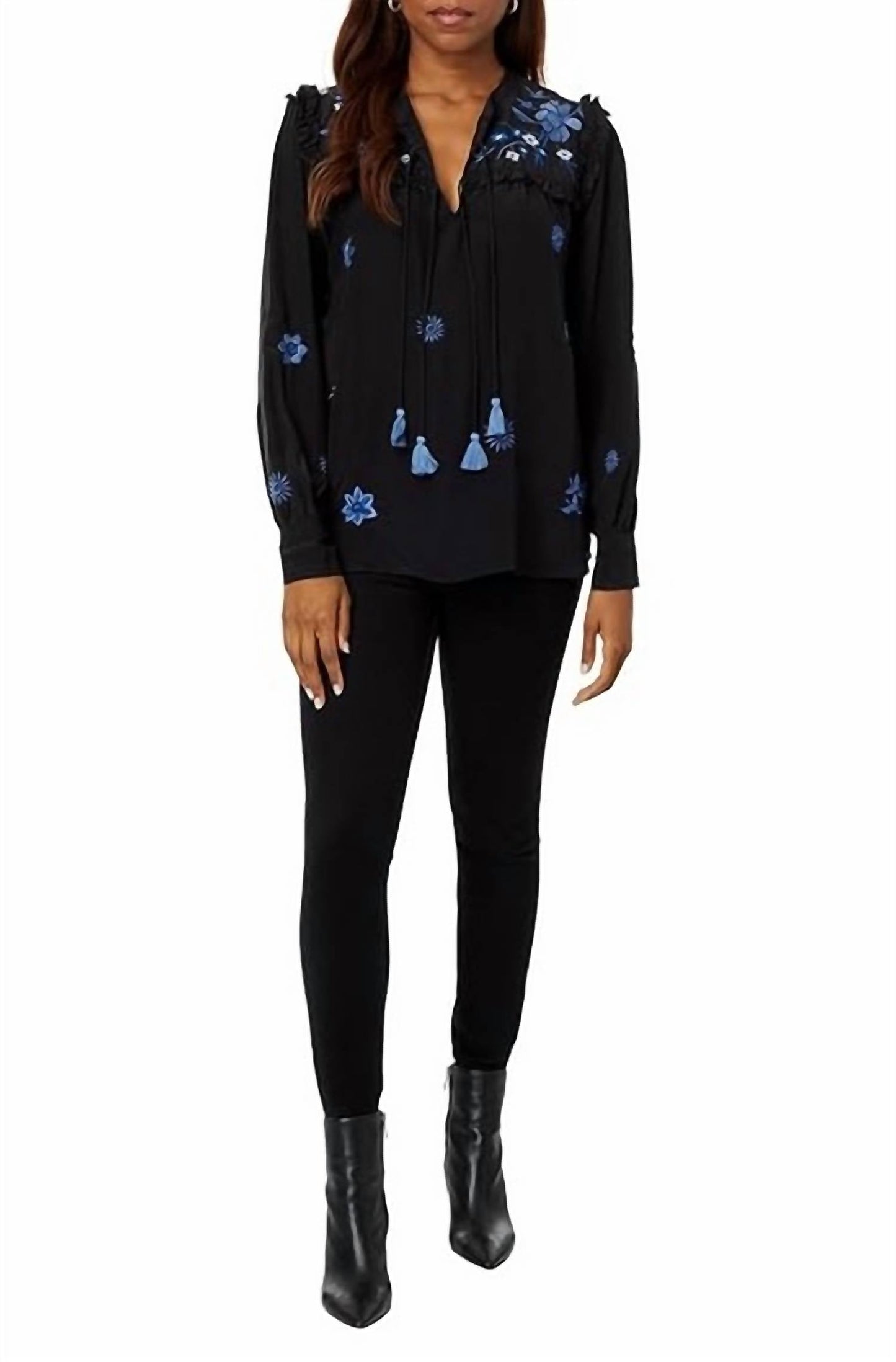 Johnny Was - Jazmine Ruffle Yoke Blouse