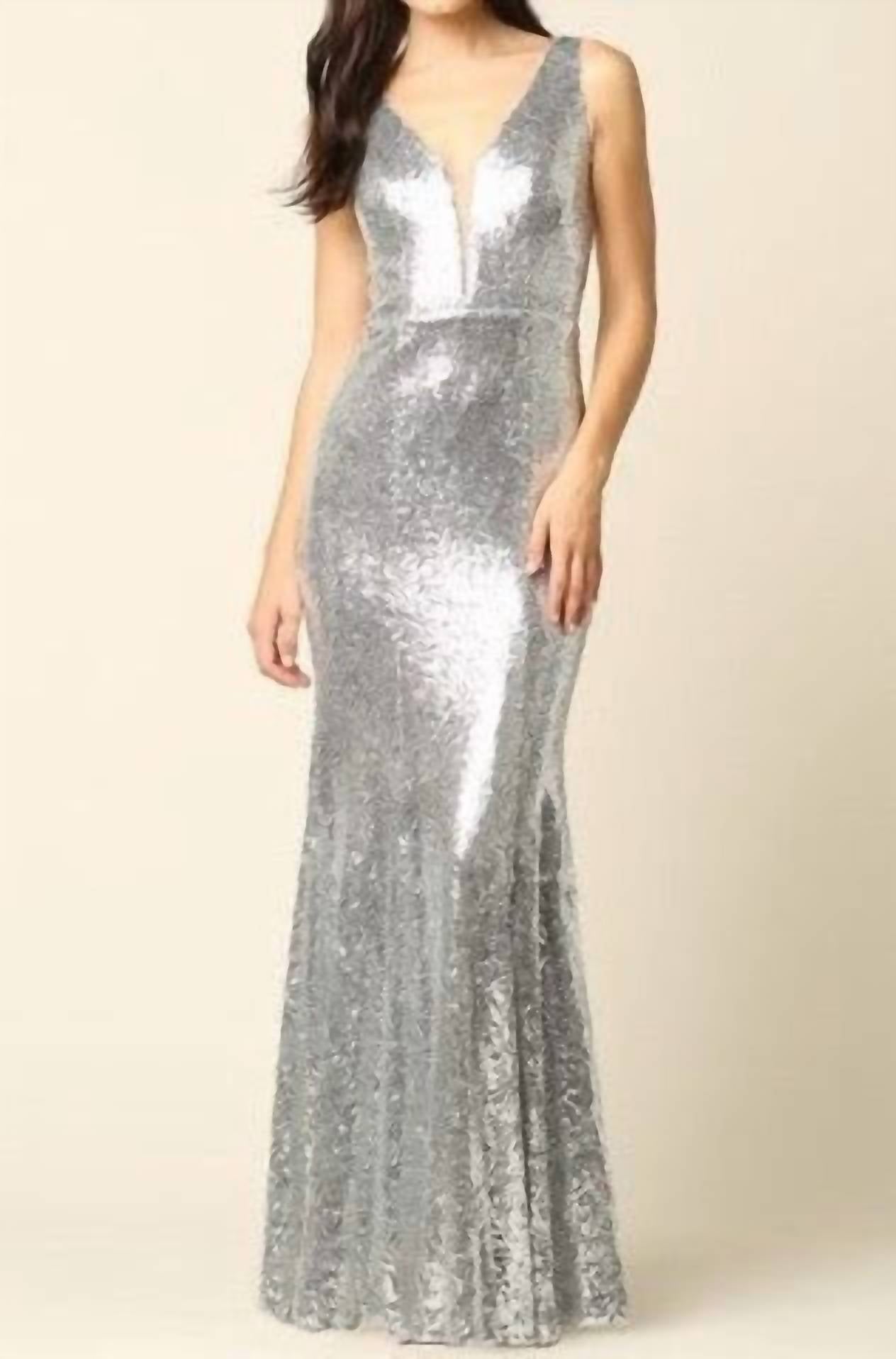 17 Young Dress - Brooklyn Gown: Long Formal Sequin Gown