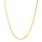 14k Yellow Gold Diamante Paperclip Chain Necklace (4.00 mm)
