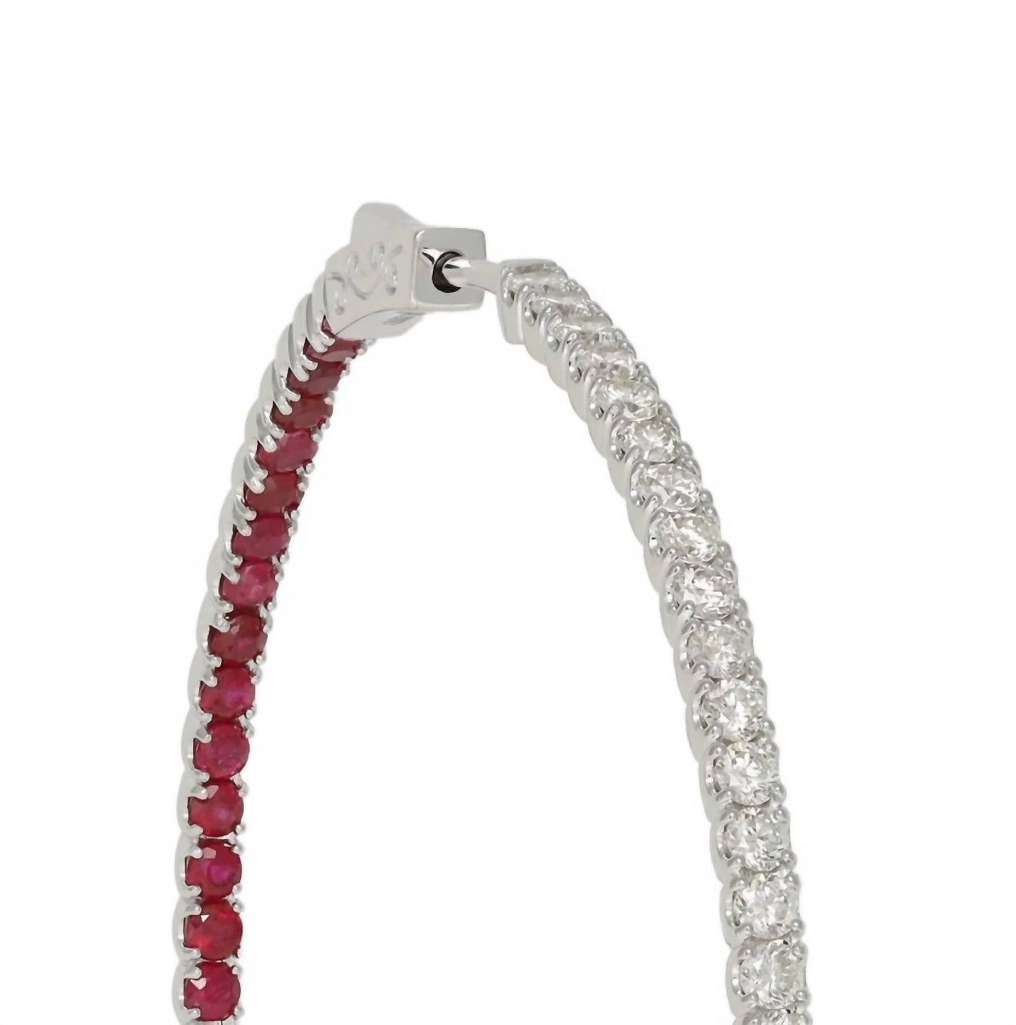 Diana M Jewels - 2.40 कैरेट्स 2" हूप इयररिंग्स