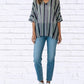 Calypso - Striped Chiffon Kaftan Top