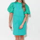 Thml - Poplin Sleeve Textured Mini Dress