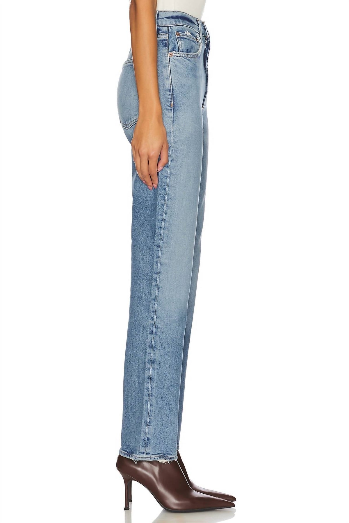 Agolde - High Rise Stovepipe Straight Cotton Jean
