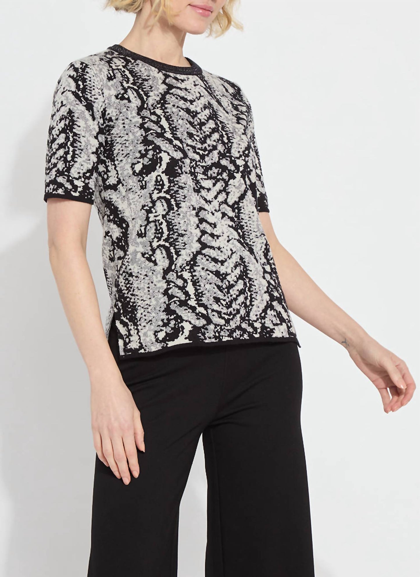 Lysse - Preston Metallic Short Sleeve Sweater
