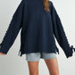 Buttermelon - Cate Tie Sleeve Pullover Sweater