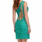 Ashleylauren - Beaded Asymetrical Lace-up Back Cocktail Dress