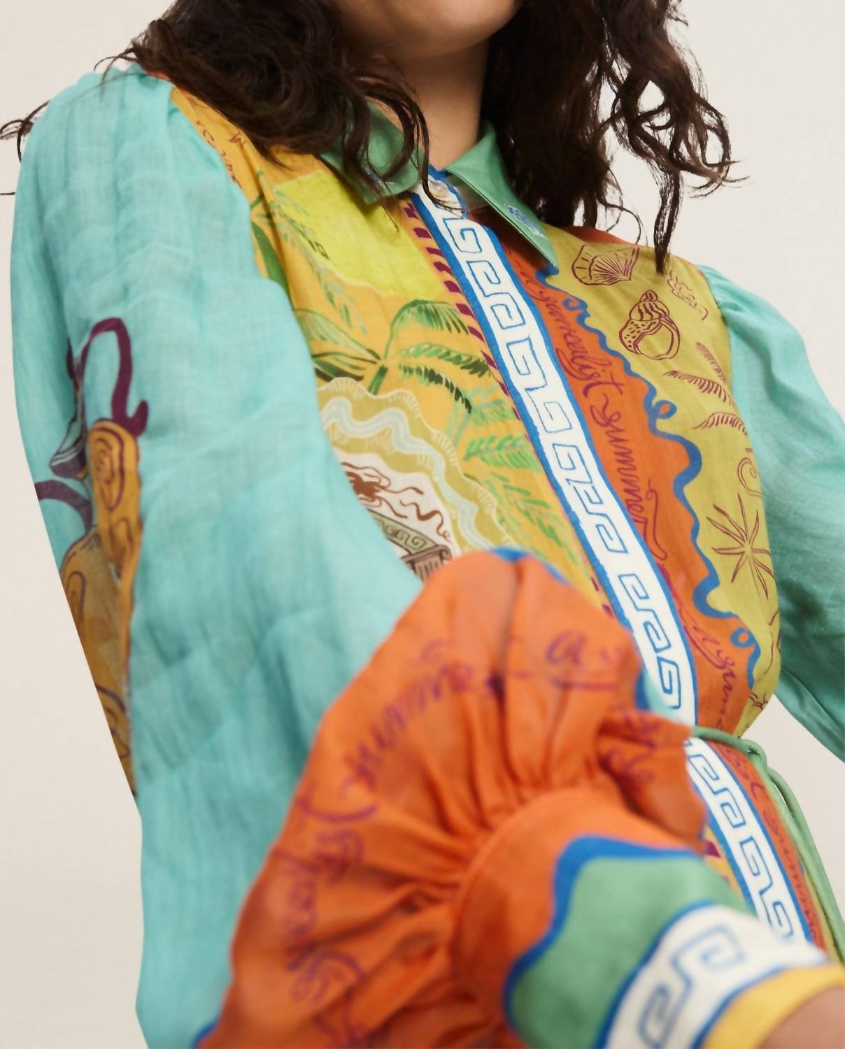 Alemais - Surrealist Ramie Shirtdress