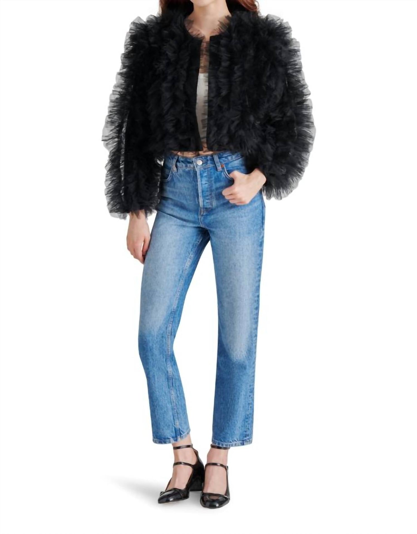 Steve Madden - Odile Ruffled Tulle Jacket