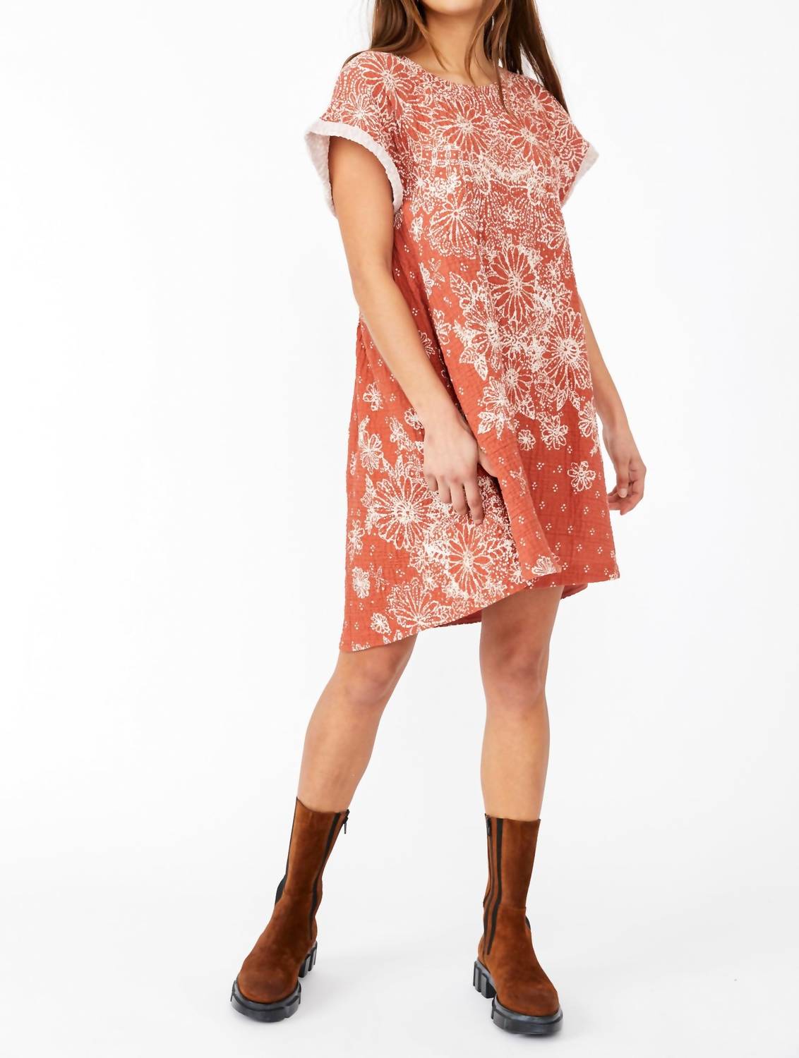 Free People - पिनव्हील मिनी ड्रेस