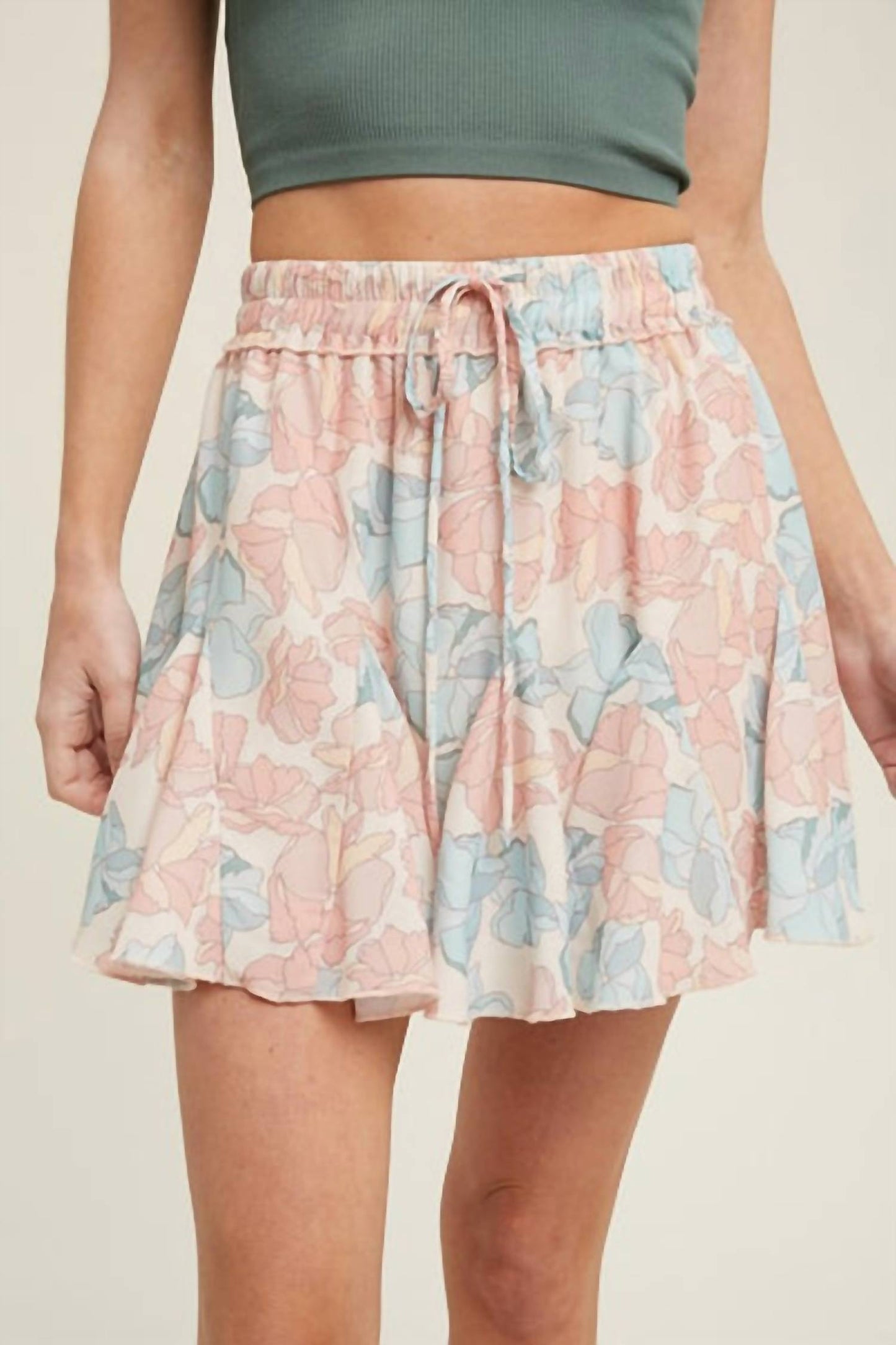 Wishlist - Floral Print Ruffle Mini Skirt